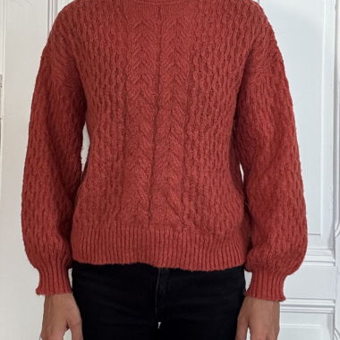 Maglione in maglia arancione Sweewe
