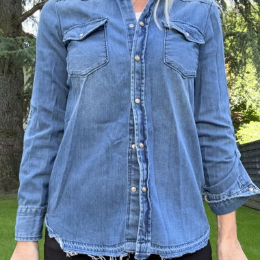Camicia di jeans Zara slim fit small