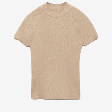 Top en maille beige