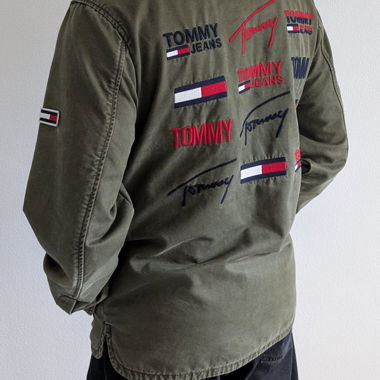 Giacca Overshirt Tommy Jeans (Verde Oliva)