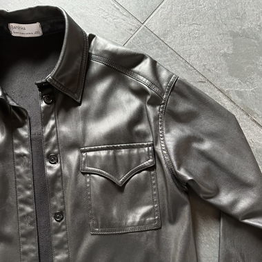 Black leather jacket