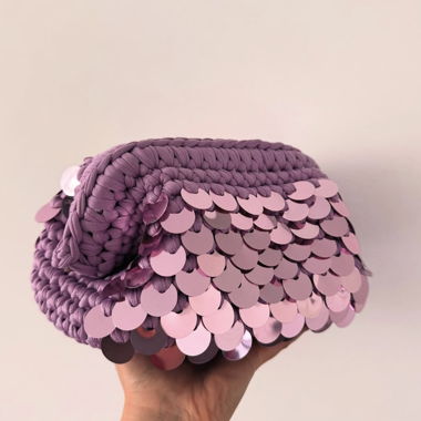 Clutch bag con paillettes 