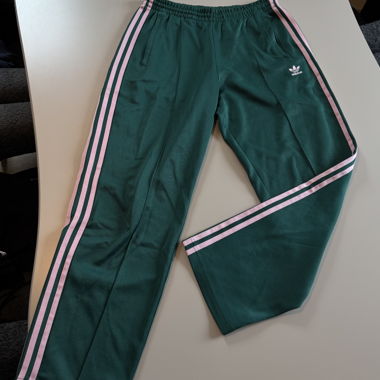 Adidas track pants green