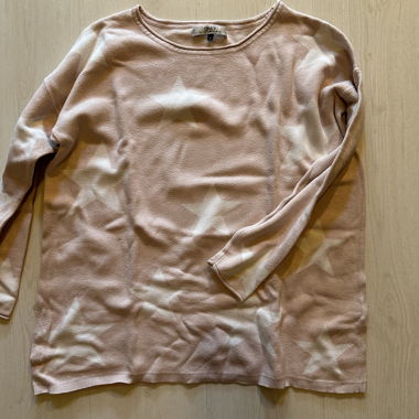 ONLY Strickpullover rosa mit weissen Sternen