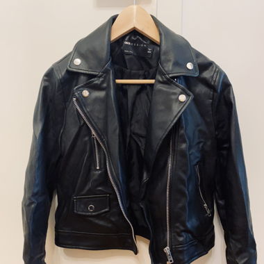 Kunstlederjacke schwarz