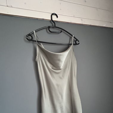 robe satin verte