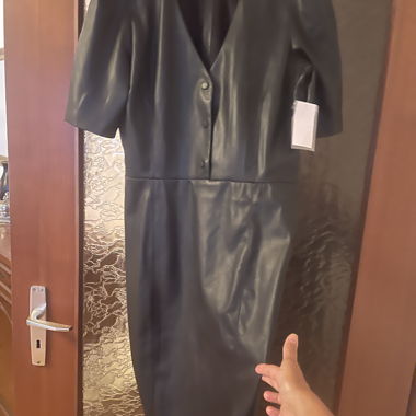 Vestito Nero in Ecopelle