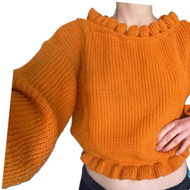 Oranger strickpullover