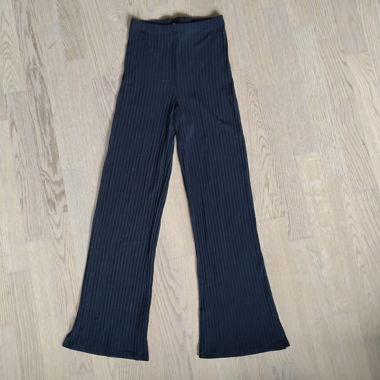 Noir, pantalon en tissu extensible