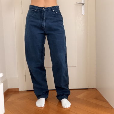 Jeans bleu baggy taille basse 