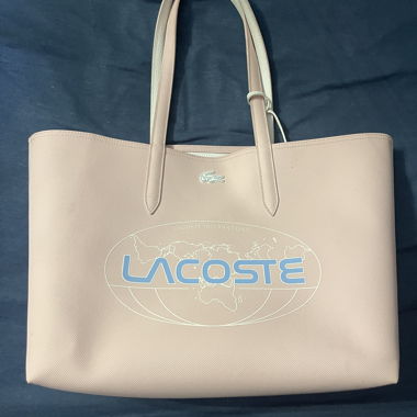 Lacoste Shopper Tasche mit Pochette rosa/weiss