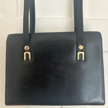 Sac en cuir vintage noir