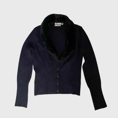 Blumarine style faux fur cardigan, size M