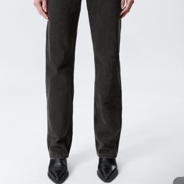 Jeans Weekday Rowe Extra High Straight noir