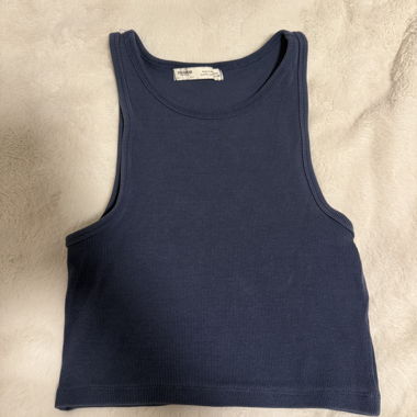 Pull&Bear geripptes Tanktop - Grösse M