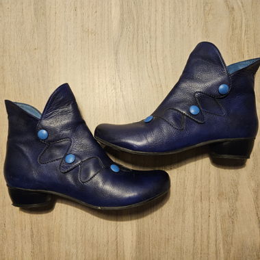 Bottes en cuir bleues