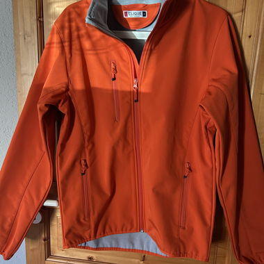 Orange Clique softshell jacket size S