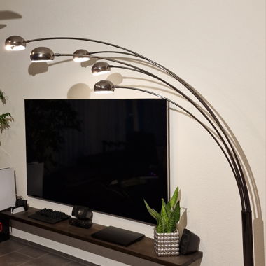 Stehlampe Graphit marmor modern
