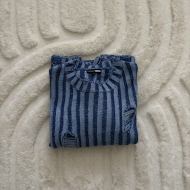 Blue Striped Sweater