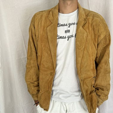 90's Vintage Suede Leather Jacket