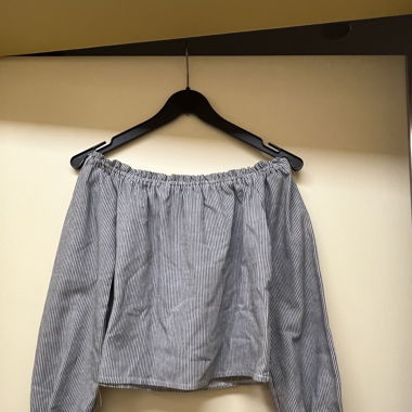 Schulterfreie Langarm Bluse