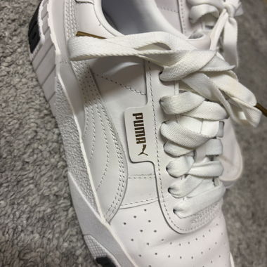 Baskets Puma blanches/or