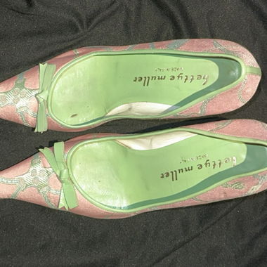 Tacchi alti turchese e rosa