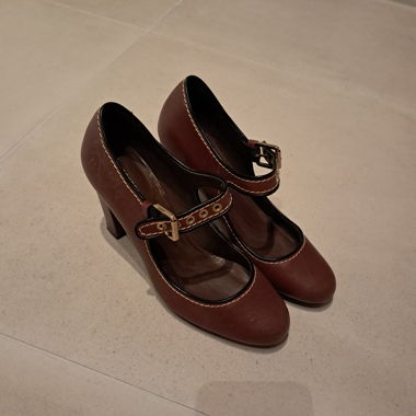 Décolleté Rockport marroni con cinturino