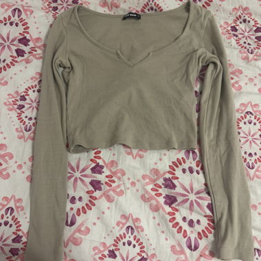 Beiges Tally Weijl Crop Longsleeve Gr. XS