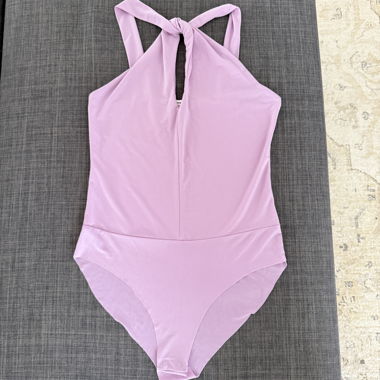 Body violet à col halter