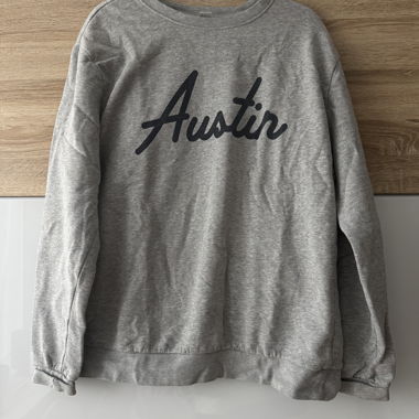 Sweat-shirt gris avec imprimé Austin