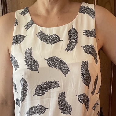 Robe été imprimé plumes