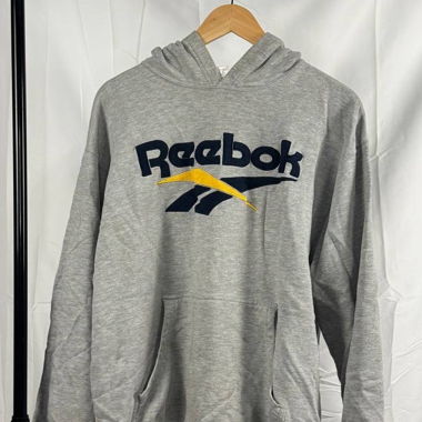 Felpa con cappuccio Reebok grigia