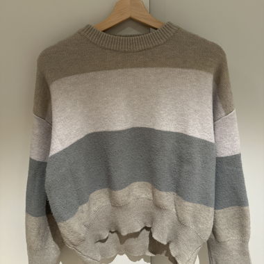 Maglione in maglia a righe