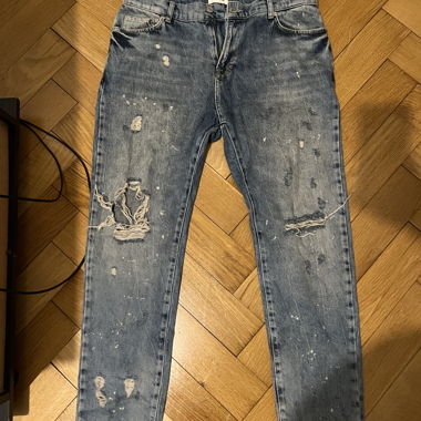 Jeans tapered bleu 
