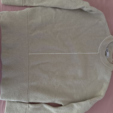 Pull en tricot beige