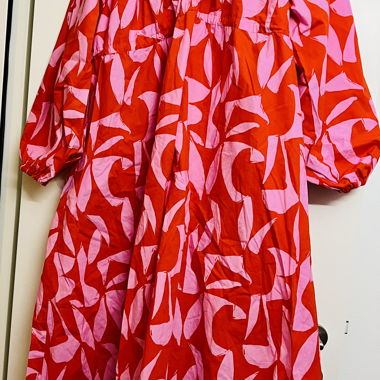 Abito estivo leggero rosso-rosa di Hessnatur Taglia L