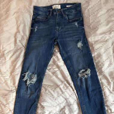 Jeans skinny bleu 