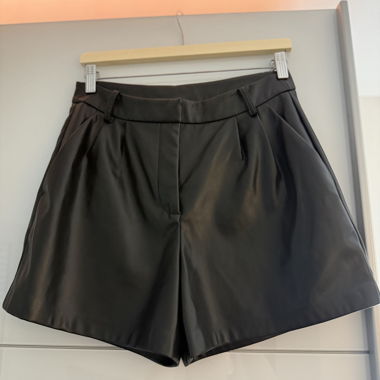 Shorts en cuir noirs d’ONLY