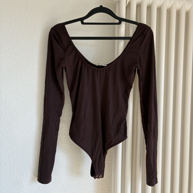 Body marron manches longues