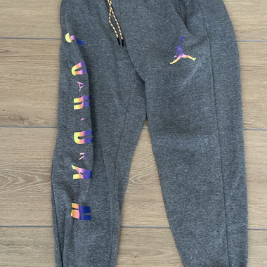 Jordan Track Pants (grey, holographic logo)