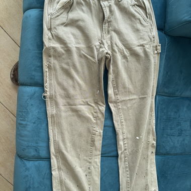 Zara Khaki Jeans with Paint Stain
