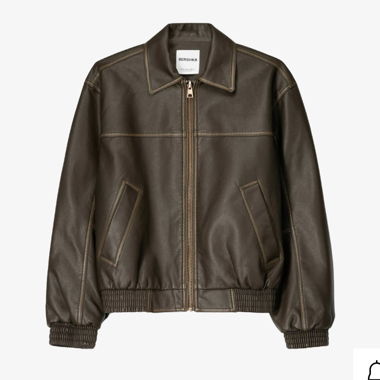 Veste en cuir synthétique Bershka