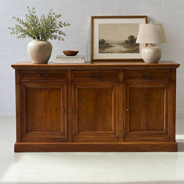 Credenza elegante in legno di ciliegio, anni 1980