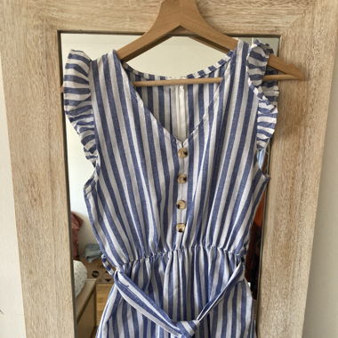 Blue Short Jumpsuit