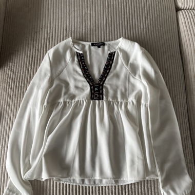 Blusa bianca corta Morgan