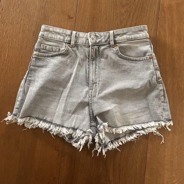Grey Denim Shorts