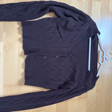 Cardigan in maglia marrone