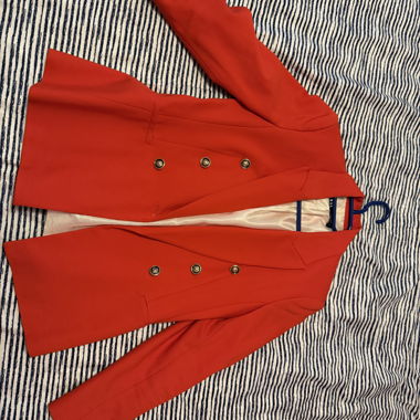Blazer ZARA Rouge- Coupe Structurée