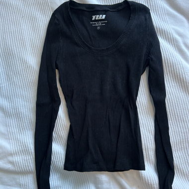 T-shirt a maniche lunghe nero M